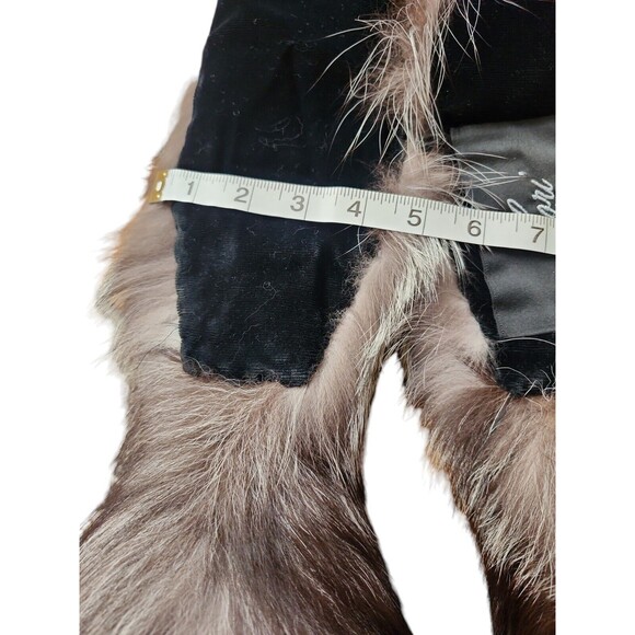 Genuine Silver Fox Fur Boa Collar Wrap Old Money Stole 86 Inches Full Length - Picture 5 of 5